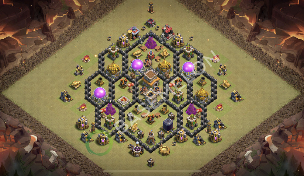 Town Hall Level 8 War Base Design 2026, Anti 2 Stars, Anti Everything, Layout #2571