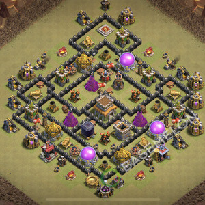 Town Hall Level 8 War Base Design 2026, Anti 3 Stars, Anti Air, Layout #2591