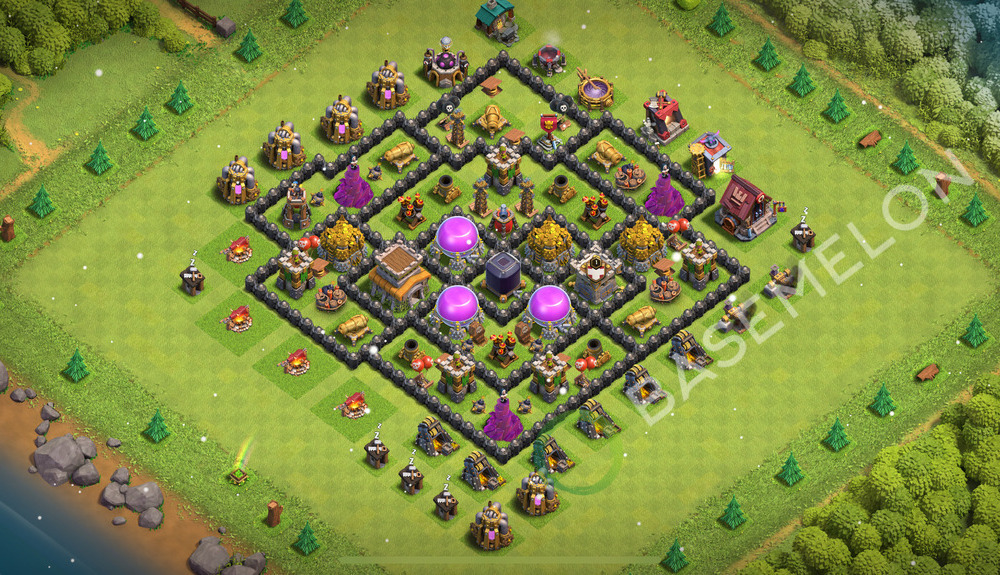 Town Hall Level 8 Farm Base Design 2026, Layout #2620