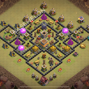Town Hall Level 8 War Base Design 2026, Anti Air, Hybrid, Layout #2622