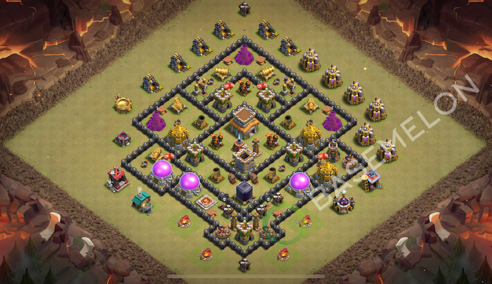 Town Hall Level 8 War Base Design 2026, Anti 2 Stars, Anti Everything, Layout #2647