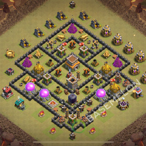 Town Hall Level 8 War Base Design 2026, Anti 2 Stars, Anti Everything, Layout #2647