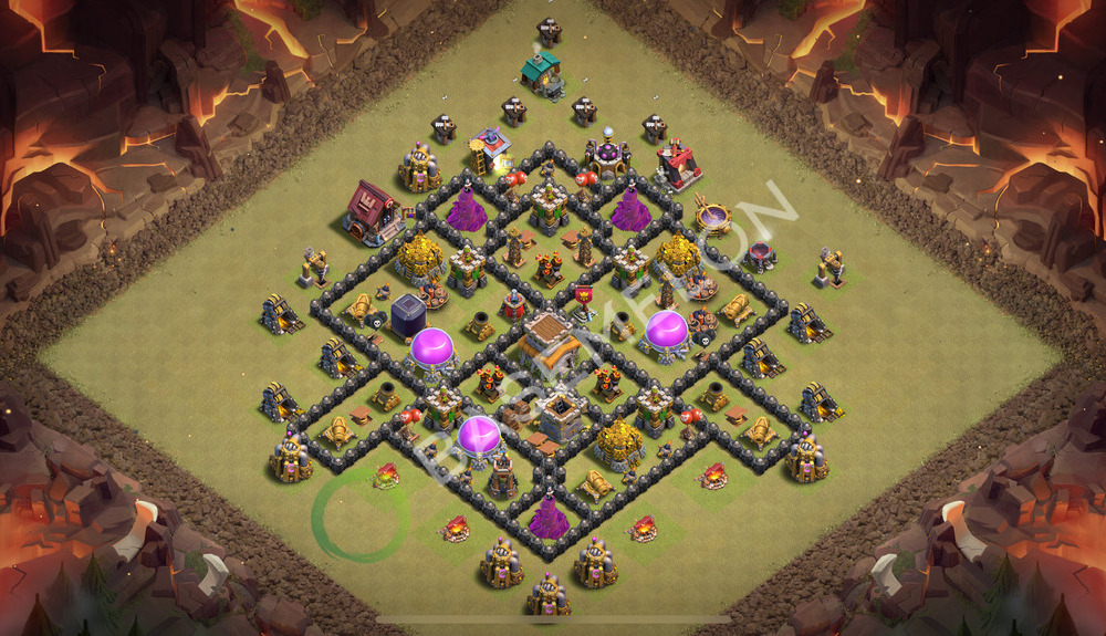 Town Hall Level 8 War Base Design 2026, Anti Everything, Hybrid, Layout #2678