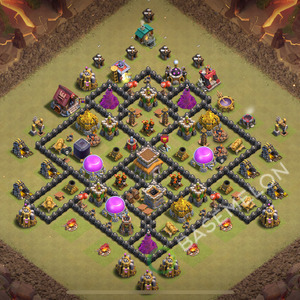 Town Hall Level 8 War Base Design 2026, Anti Everything, Hybrid, Layout #2678