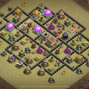 Rathaus Level 8 Krieg Base 2026, Anti Alles, Hybrid, Layout #2697