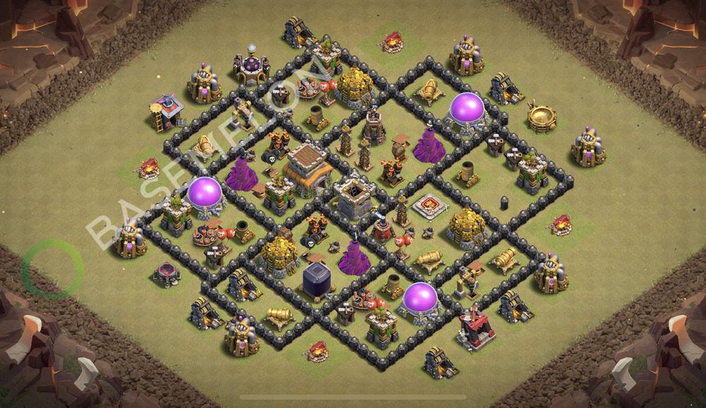Town Hall Level 8 War Base Design 2026, Anti 3 Stars, Anti Everything, Layout #2698