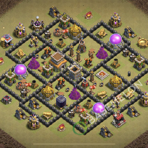 Town Hall Level 8 War Base Design 2026, Anti 3 Stars, Anti Everything, Layout #2698