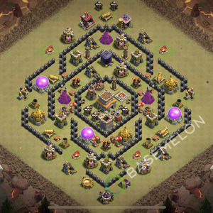 Aldea del Ayuntamiento Nivel 8 para Guerra, Anti 2 Estrellas, Anti Todo Diseño 2026, #2717