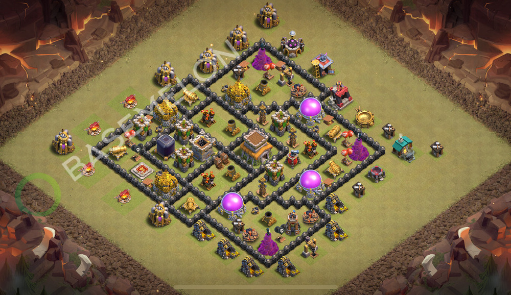 Town Hall Level 8 War Base Design 2026, Anti 2 Stars, Anti Everything, Layout #2746