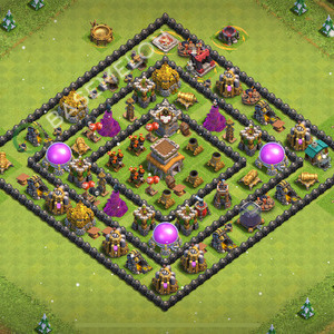 Town Hall Level 8 Trophy/Defense Base Design 2026, Anti P.E.K.K.A, Anti 3 Stars, Layout #2794