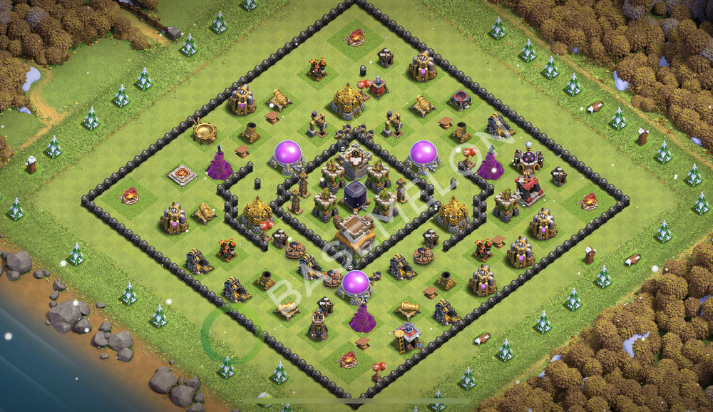 Town Hall Level 8 Farm Base Design 2026, Max Levels, Hybrid, Layout #2870