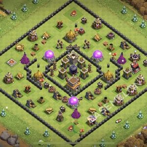 Town Hall Level 8 Farm Base Design 2026, Max Levels, Hybrid, Layout #2870