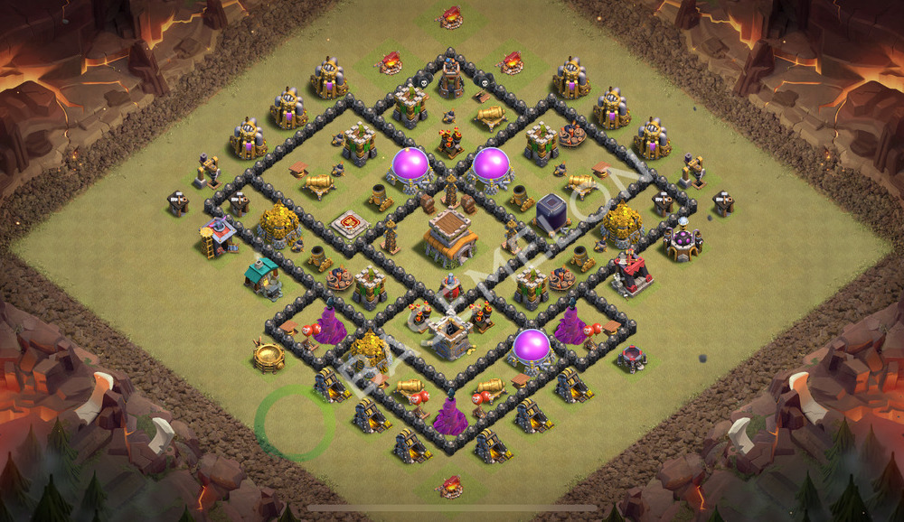 Town Hall Level 8 War Base Design 2026, Anti 2 Stars, Anti Air, Layout #2971