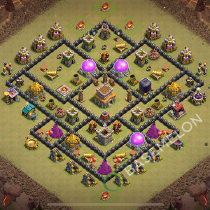 Town Hall Level 8 War Base Design 2026, Anti 2 Stars, Anti Air, Layout #2971