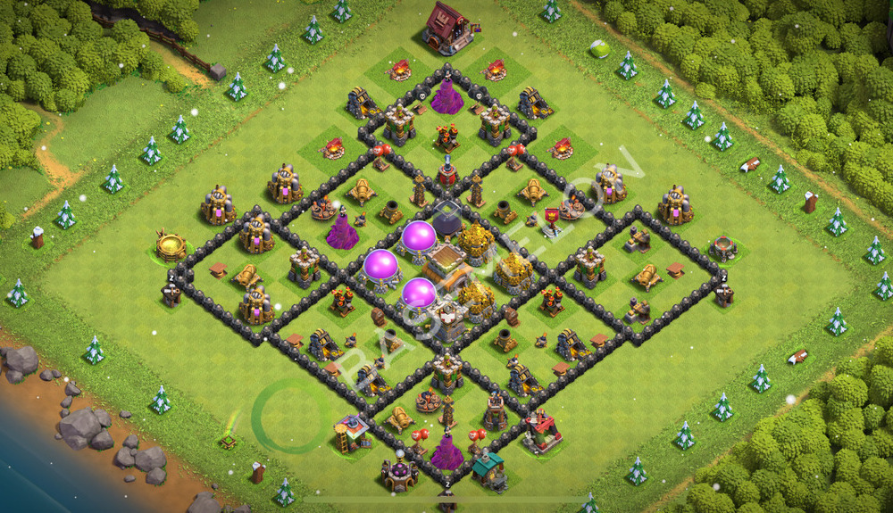 Town Hall Level 8 Farm Base Design 2026, Max Levels, Hybrid, Layout #2974