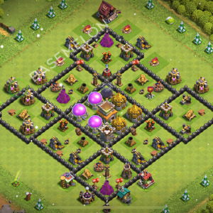 Town Hall Level 8 Farm Base Design 2026, Max Levels, Hybrid, Layout #2974