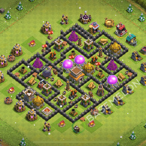 Town Hall Level 8 Trophy/Defense Base Design 2026, Anti 3 Stars, Anti Air, Layout #2995