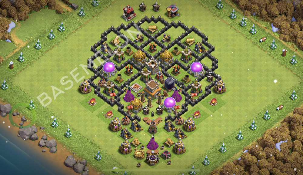 Town Hall Level 8 Farm Base Design 2026, Anti Everything, Layout #3045