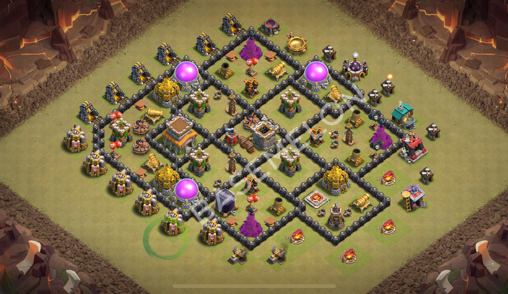 Town Hall Level 8 War Base Design 2026, Layout #3047