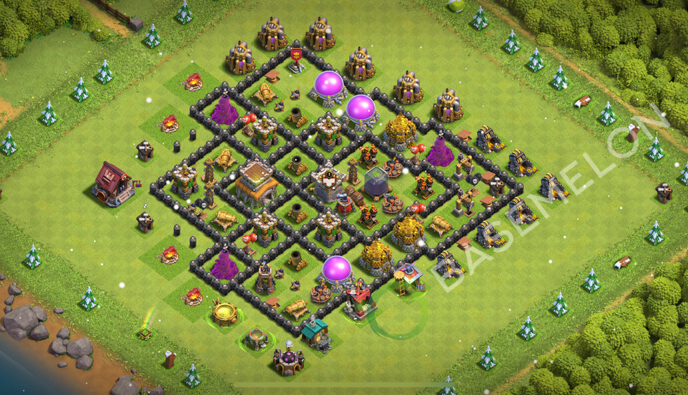 Hôtel de Ville Level 8 Trophées/Défense Base  2026, Niveaux max, Hybride, Village #3126