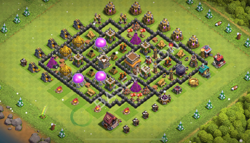 Town Hall Level 8 Trophy/Defense Base Design 2026, Layout #3296