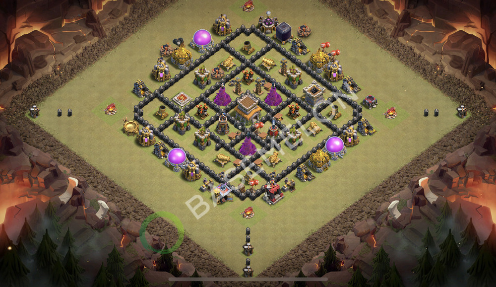 Town Hall Level 8 War Base Design 2026, Anti 3 Stars, Anti Everything, Layout #3303