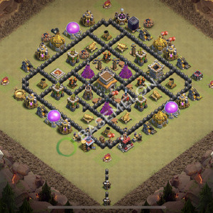Town Hall Level 8 War Base Design 2026, Anti 3 Stars, Anti Everything, Layout #3303