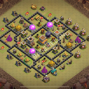 Town Hall Level 8 War Base Design 2026, Anti Everything, Layout #3317
