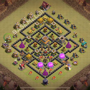 Town Hall Level 8 War Base Design 2026, Anti 3 Stars, Layout #3330