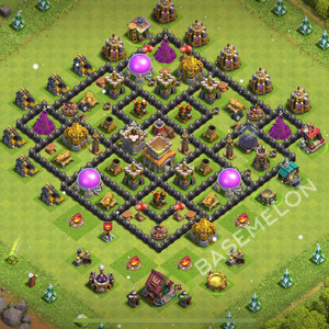 Town Hall Level 8 Trophy/Defense Base Design 2026, Anti Everything, Anti 3 Stars, Layout #3432