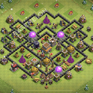 Town Hall Level 8 Farm Base Design 2026, Anti Everything, Hybrid, Layout #3449