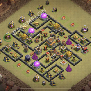 Town Hall Level 8 War Base Design 2026, Anti 2 Stars, Anti Everything, Layout #3450