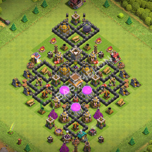 Town Hall Level 8 Trophy/Defense Base Design 2026, Anti Everything, Layout #3771
