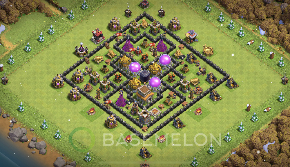 Town Hall Level 8 Farm Base Design 2024, Max Levels, Anti Everything, Layout #4