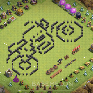 Town Hall Level 8 Progress Base Design, Layout #404