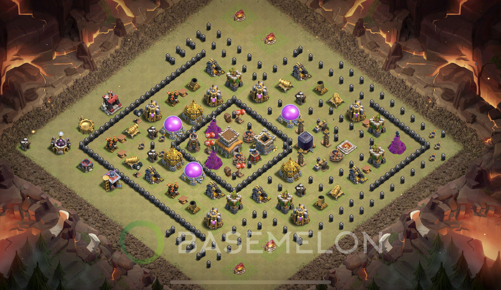 Town Hall Level 8 War Base Design 2024, Anti Everything, Layout #431