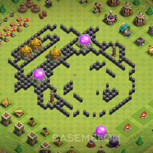 Town Hall Level 8 Progress Base Design, Layout #718