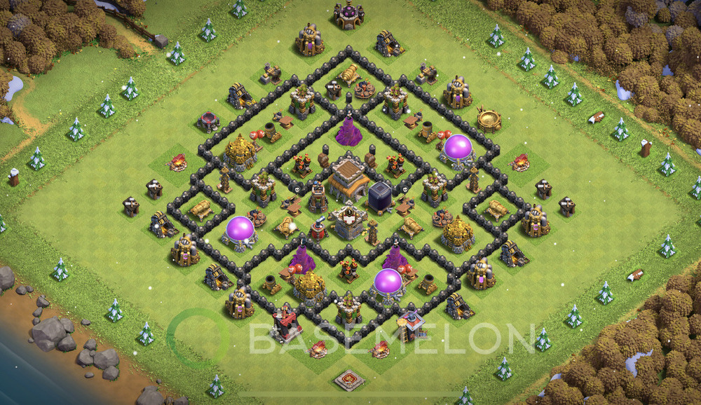 Town Hall Level 8 Farm Base Design 2024, Hybrid, Layout #778