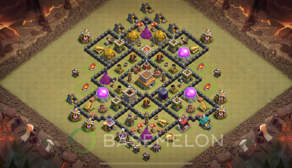 Town Hall Level 8 War Base Design 2024, Anti 3 Stars, Anti Everything, Layout #840