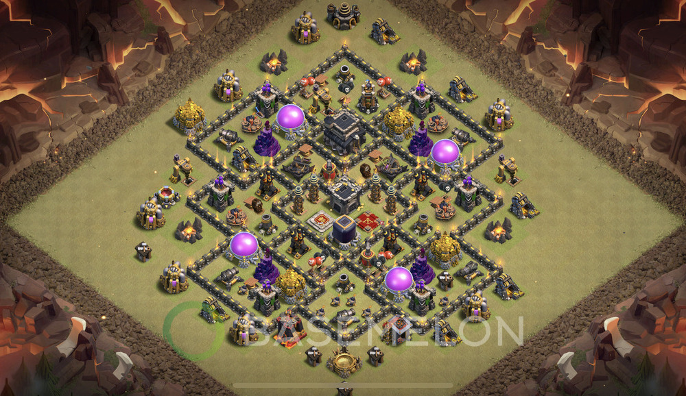 Town Hall Level 9 War Base Design 2024, Anti Everything, Layout #1051