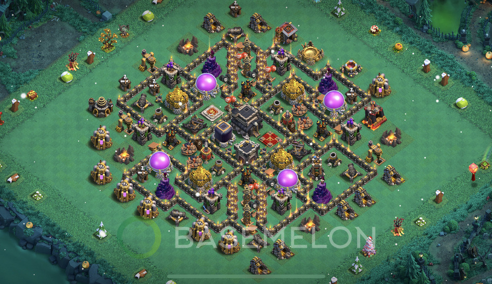 Town Hall Level 9 Farm Base Design 2024, Anti 2 Stars, Hybrid, Layout #1093