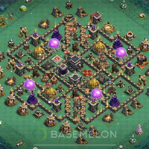Rathaus Level 9 Farmen Base 2025, Anti 2 Sterne, Hybrid, Layout #1093