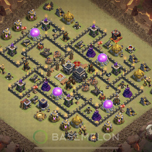 Rathaus Level 9 Krieg Base 2025, Anti 3 Sterne, Anti Air, Layout #1107