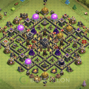 Rathaus Level 9 Verteidigung Base 2025, Anti Alles, Layout #1183