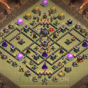 Rathaus Level 9 Krieg Base 2025, Anti Alles, Layout #1209