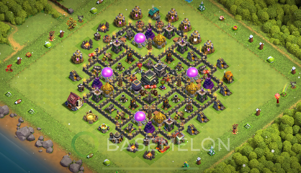 Town Hall Level 9 Farm Base Design 2025, Anti 2 Stars, Anti Everything, Layout #1229