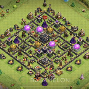 Rathaus Level 9 Farmen Base 2025, Max Level, Hybrid, Layout #1360
