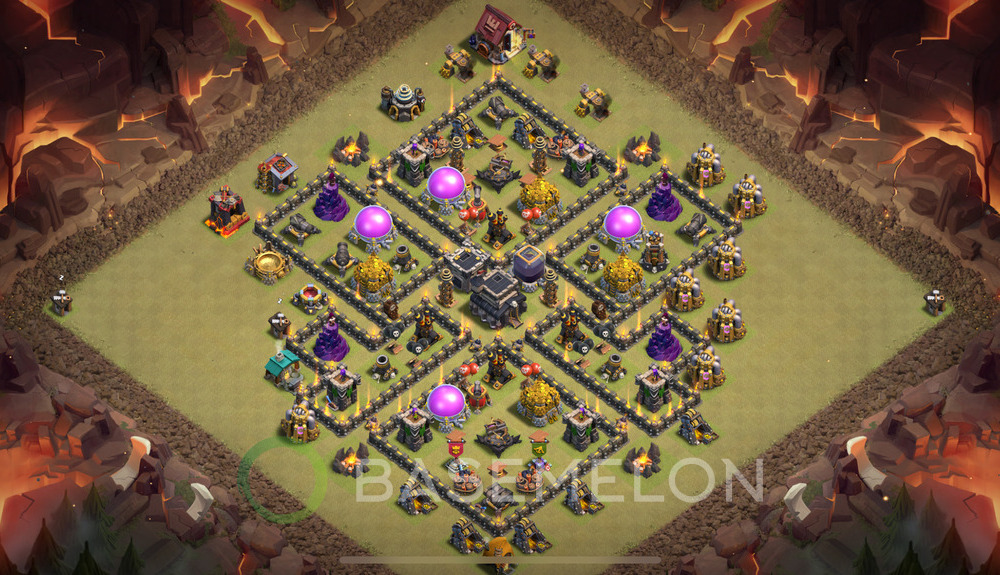 Town Hall Level 9 War Base Design 2025, Anti 3 Stars, Anti Everything, Layout #1488