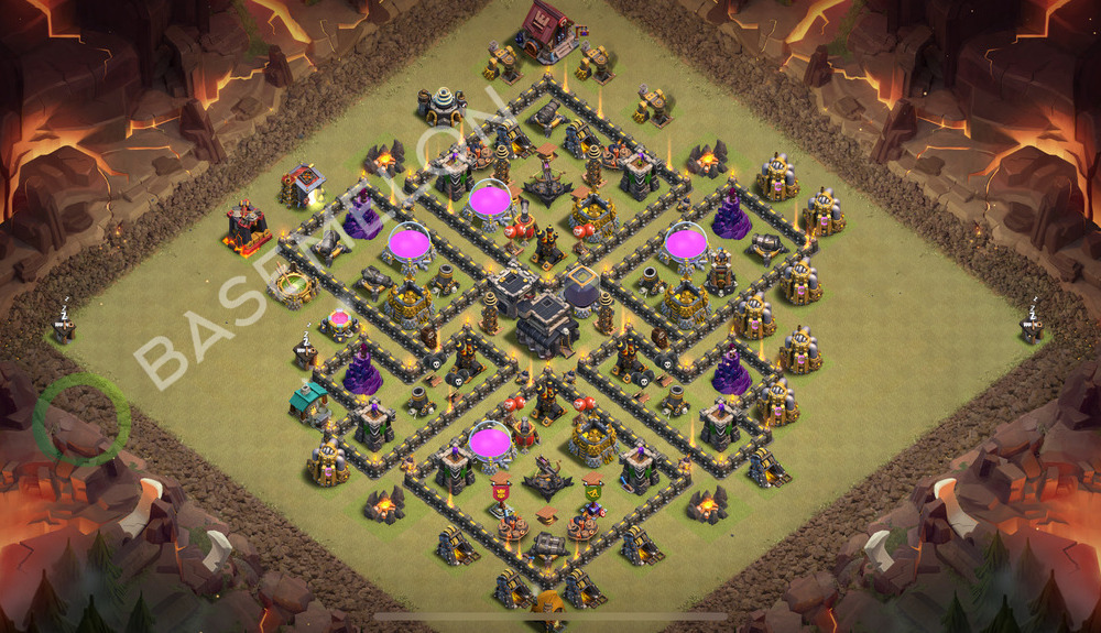 Town Hall Level 9 War Base Design 2026, Anti 3 Stars, Anti Everything, Layout #1488