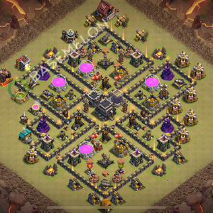 Town Hall Level 9 War Base Design 2025, Anti 3 Stars, Anti Everything, Layout #1488
